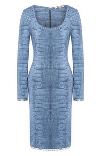 Платье из вискозы с декоративной отделкой Roberto Cavalli