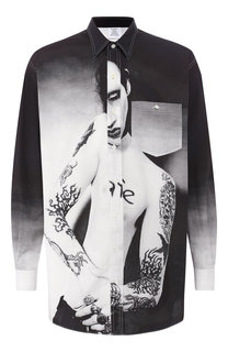 Хлопковая блуза с принтом Vetements
