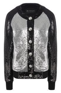 Бомбер с пайетками на кнопках Balmain