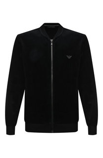 Хлопковый кардиган на молнии Emporio Armani