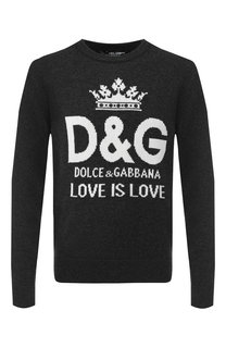 Кашемировый джемпер с принтом Dolce & Gabbana