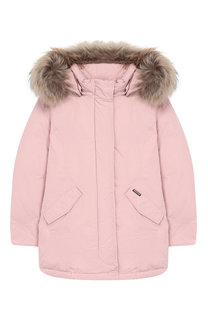 Парка с меховой отделкой на капюшоне Woolrich