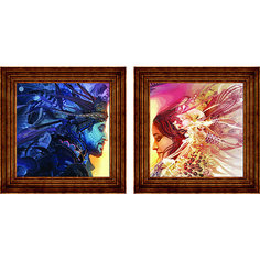 Картина-диптих по номерам Color KIT "День и ночь", 50х50 см