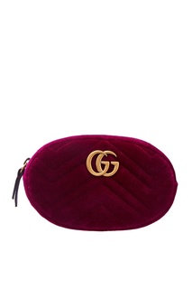 Поясная сумка GG Marmont фуксия Gucci