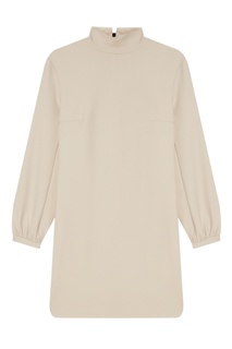Бежевое платье с воротником-стойкой Terekhov Girl