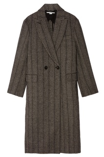 Полосатое двубортное пальто Katherine Stella Mc Cartney
