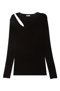Черный пуловер с вырезом P.A.R.O.S.H.