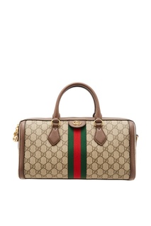 Бежевая сумка Ophidia с монограммами Gucci