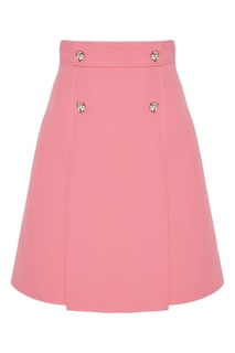 Розовая юбка с пуговицами Gucci