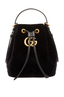 Черный рюкзак GG Marmont Gucci