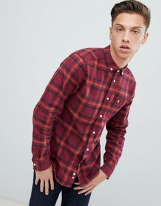 Бордовая рубашка на пуговицах в клетку Lyle & Scott - Красный