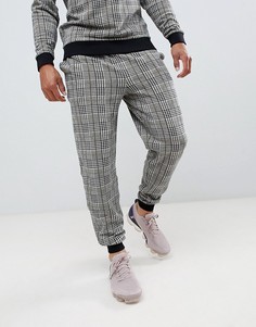 Серые зауженные джоггеры в клетку ASOS DESIGN - Серый