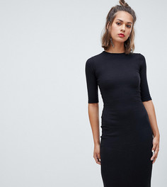 Черное облегающее платье с длинными рукавами Pull&Bear - Черный