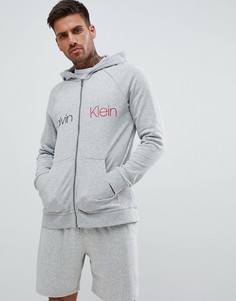 Худи на молнии Calvin Klein Bold Accents - Серый