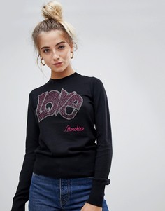 Джемпер с блестками Love Moschino - Черный