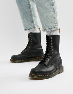 Черные ботинки с 10 люверсами Dr Martens Vegan 1490 - Черный