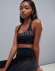 Бюстгальтер с логотипом металлик Ivy Park Active - Черный