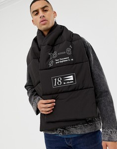 Черный утепленный шарф ASOS DESIGN - Черный
