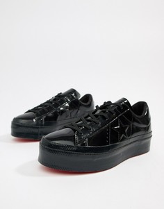 Черные кроссовки на платформе Converse One Star - Черный