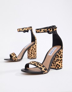 Босоножки на каблуке с леопардовым принтом Steve Madden Friday - Мульти