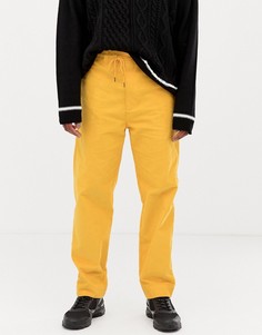 COLLUSION straight fit cord trousers in yellow - Желтый