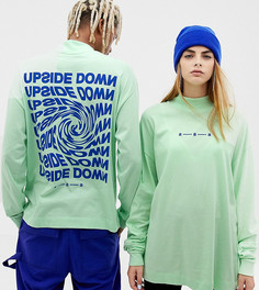 Лонгслив с высоким воротом и принтом COLLUSION Unisex - Зеленый