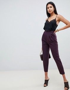 Суженные книзу брюки с завышенной талией ASOS DESIGN - Фиолетовый