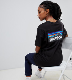 Patagonia Oversized P-6 Logo Organic T-Shirt in Black - Черный