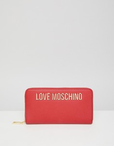 Кошелек с логотипом Love Moschino - Красный
