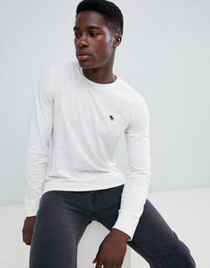 Белый лонгслив с логотипом Abercrombie & Fitch pop icon - Белый