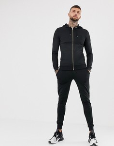 Черный спортивный костюм на молнии ASOS DESIGN - Черный
