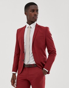 Красный приталенный пиджак Selected Homme - Красный