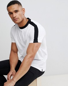 Белая футболка с полосками на рукавах New Look - Белый