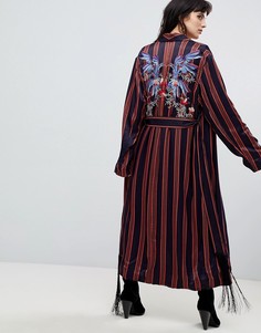 Куртка в полоску Free People Atrium - Темно-синий