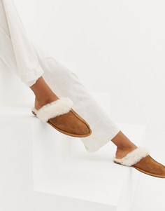Слиперы каштанового цвета UGG Scuffette II - Рыжий