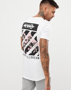 Обтягивающая футболка с принтом на спине Kings Will Dream - Белый