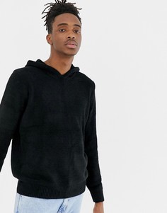 Черный худи из синели Pull&Bear - Черный