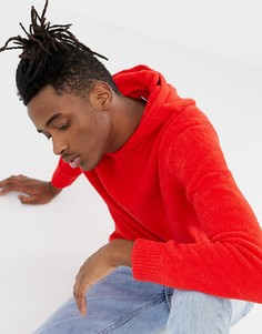 Красный худи из синели Pull&Bear - Красный