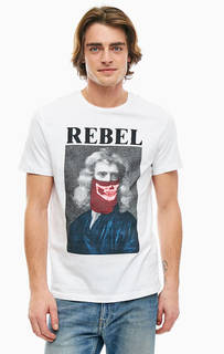 Футболка из хлопка с принтом Jack & Jones