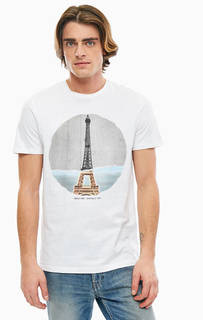 Хлопковая футболка с принтом Jack & Jones