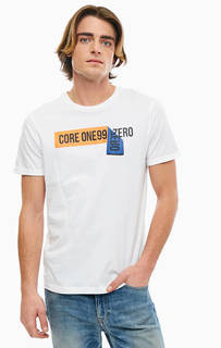 Футболка из хлопка белого цвета Jack & Jones