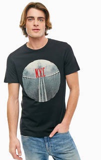 Хлопковая футболка с принтом Jack & Jones