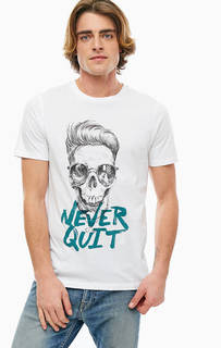 Хлопковая футболка с принтом Jack & Jones