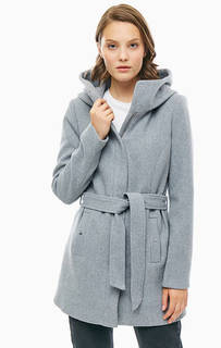 Серое пальто с капюшоном Vero Moda