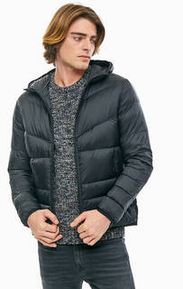 Черный пуховик с капюшоном Jack & Jones