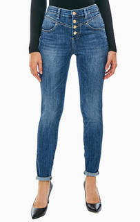 Синие джинсы скинни с высокой талией 1981 Guess