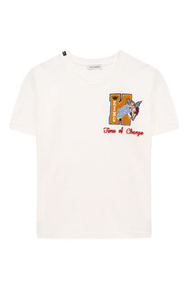 Хлопковая футболка с аппликацией Dolce & Gabbana