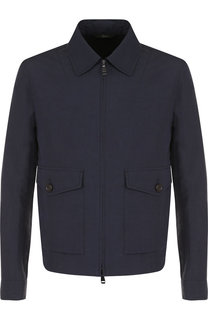 Куртка из смеси льна и хлопка на молнии Brioni