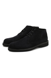 Замшевые ботинки на шнуровке с внутренней меховой отделкой Ermenegildo Zegna