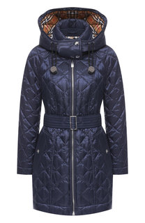 Стеганая куртка с поясом и капюшоном Burberry